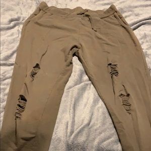 Distressed joggers
